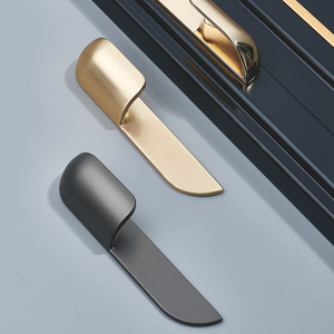 Gold handle drawer pull black cabinet handles pull furniture handle for home kitchen zinc alloy drawer cabinet