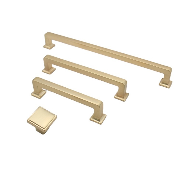 128 mm Europe style design furniture zinc hardware cabinet door pull gold handles and knobs