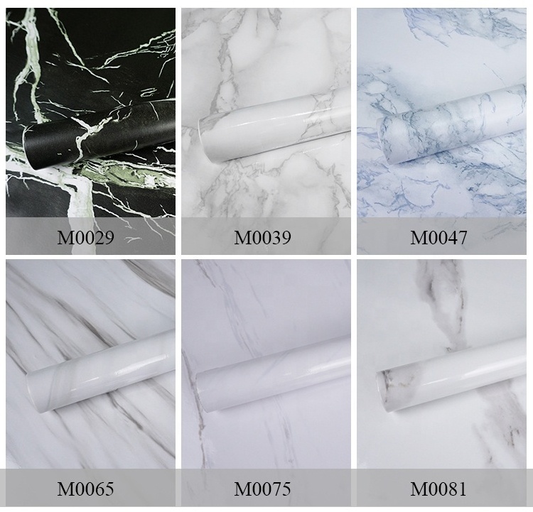 White Peel and Stick Countertops Self Adhesive Marble Wallpaper Contact Paper for Furniture