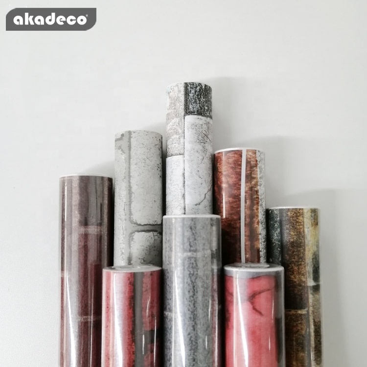 Red Brick Wallpaper Self-Adhesive Peel and Stick Wallpaper Waterproof and Removable Good for Home Decoration and Furniture