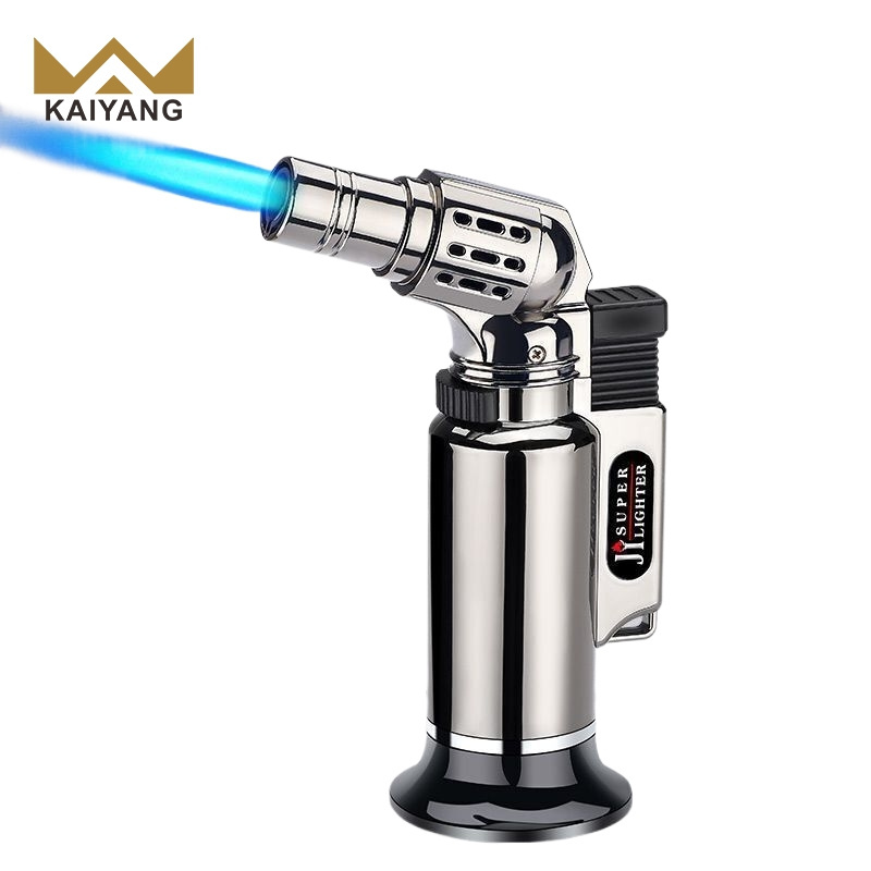 KY Torch Lighter Classic Jet Flame Gun Shaped Kitchen Cooking BBQ Refillable Windproof Gas Lighter