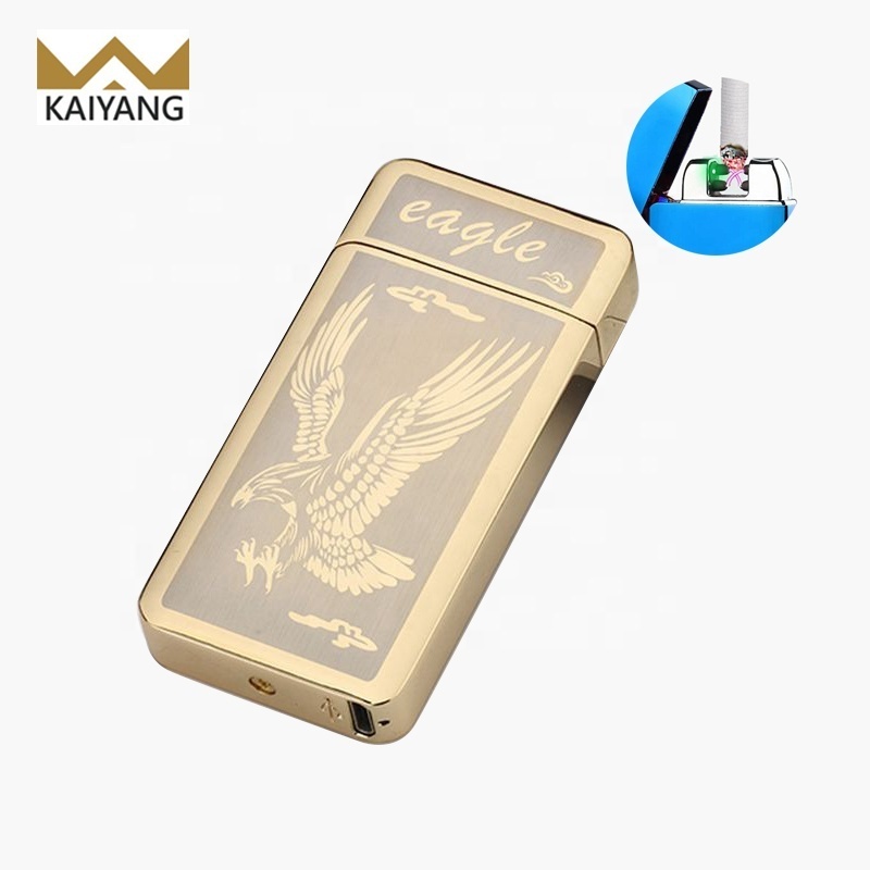 usb rechargeable windproof flameless free butane electric lighter