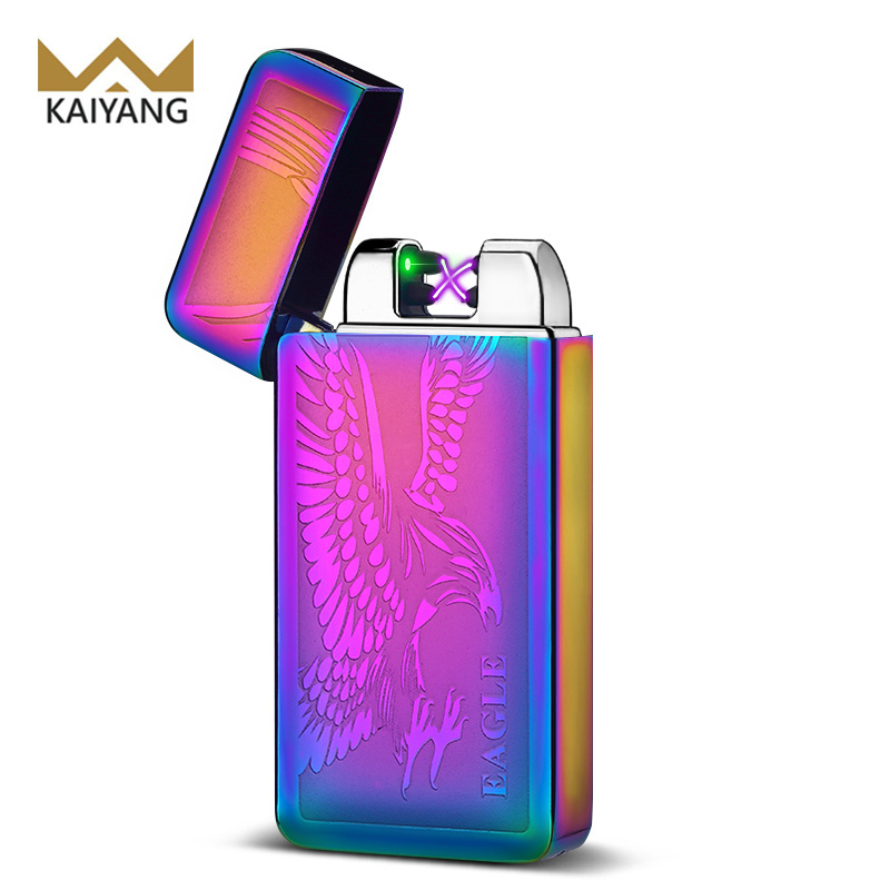 Windproof Rechargeable Electronic Battery USB Lighter, Plasma X Shape Single Arc Lighter With Gift Box