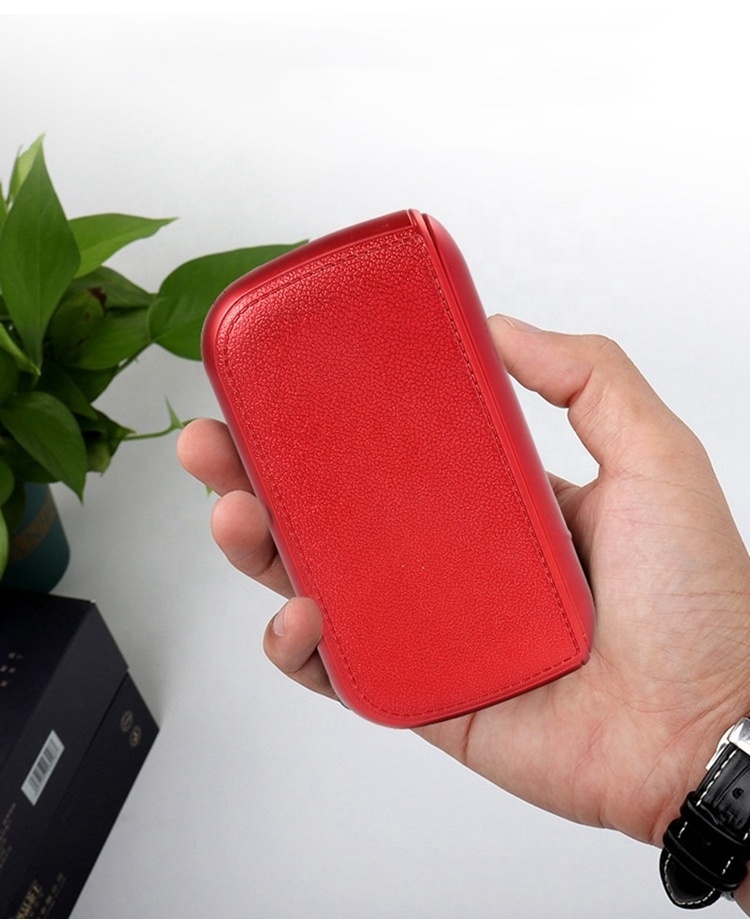 KY Fashionable 20 pcs Cigarettes Portable Usb Charging Metal Leather Vintage Classical Lighter Case