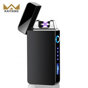 Windproof Dual Arc USB Lighter LED Power Display Plasma X Cigarette Lighter Tesla Rechargeable Electric Lighter