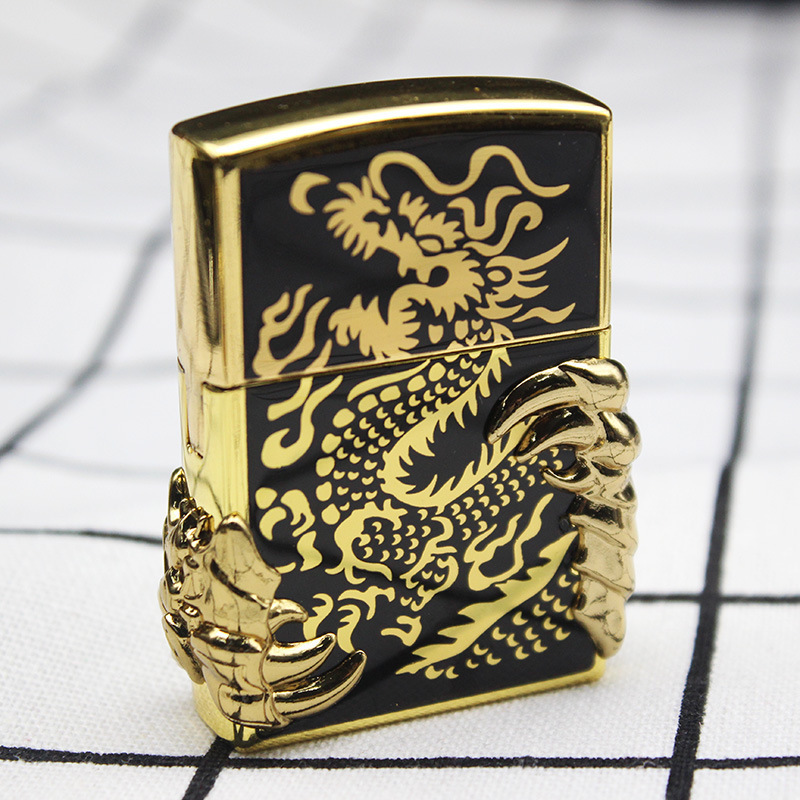 Custom Logo Zinc Alloy Luxury Creative Lighter Windproof Direct Impact Lighter