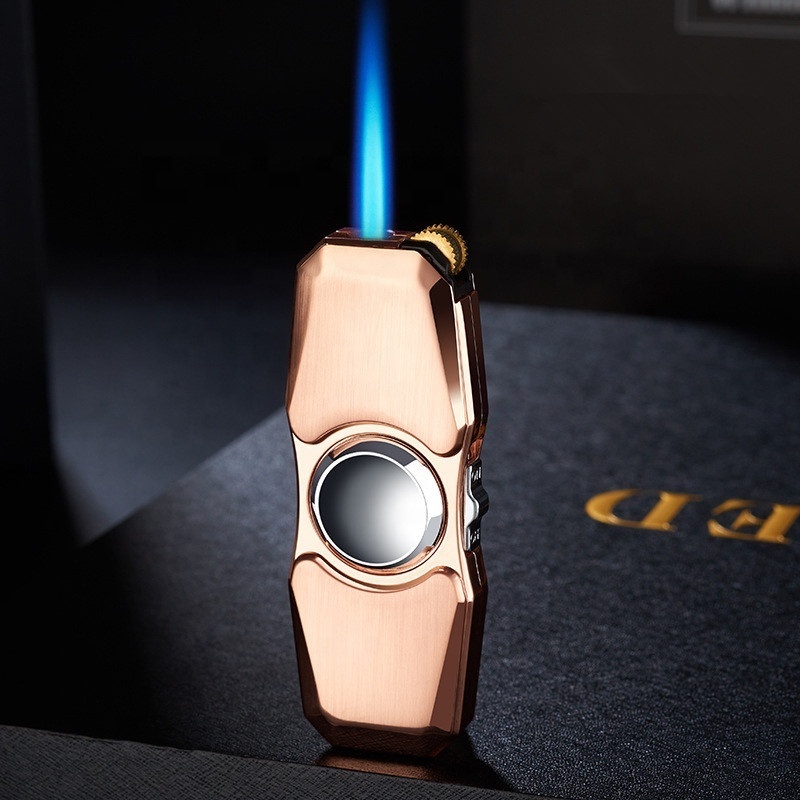 2024 Gift Lighters Creative Fidget Spinner Gas Refillable Custom Logo Mini Torch Lighter For Cigars