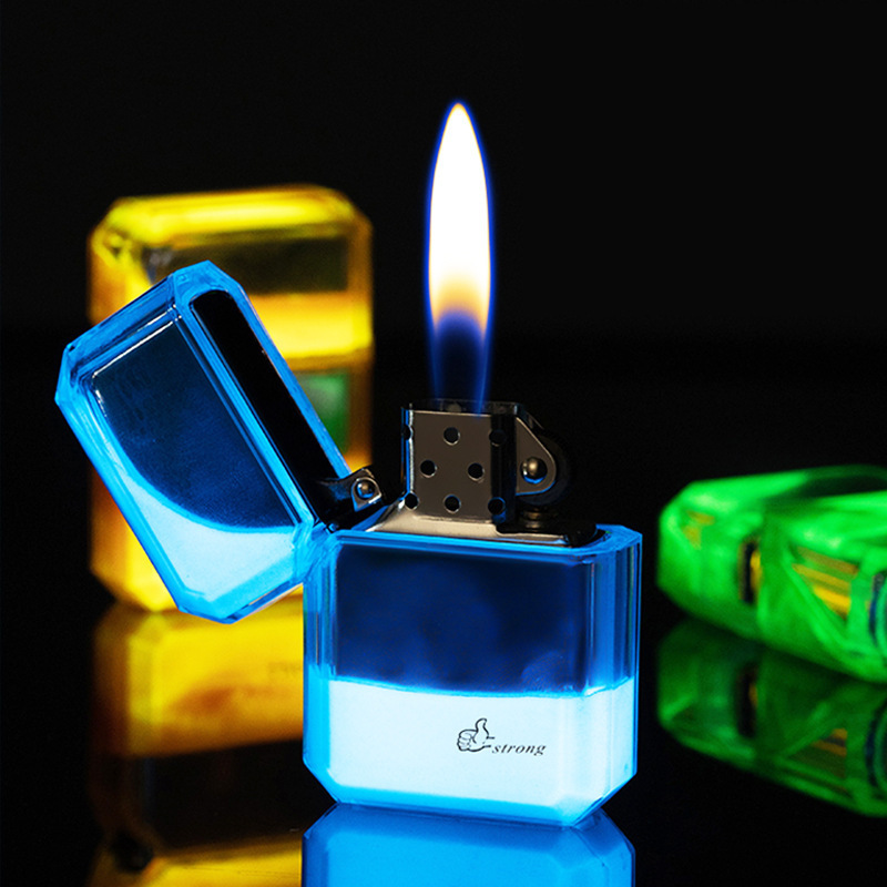 Morden New Idea Kerosene Lighters Noctilucent Quicksand Smoking Portable Luxury Oil Lighter