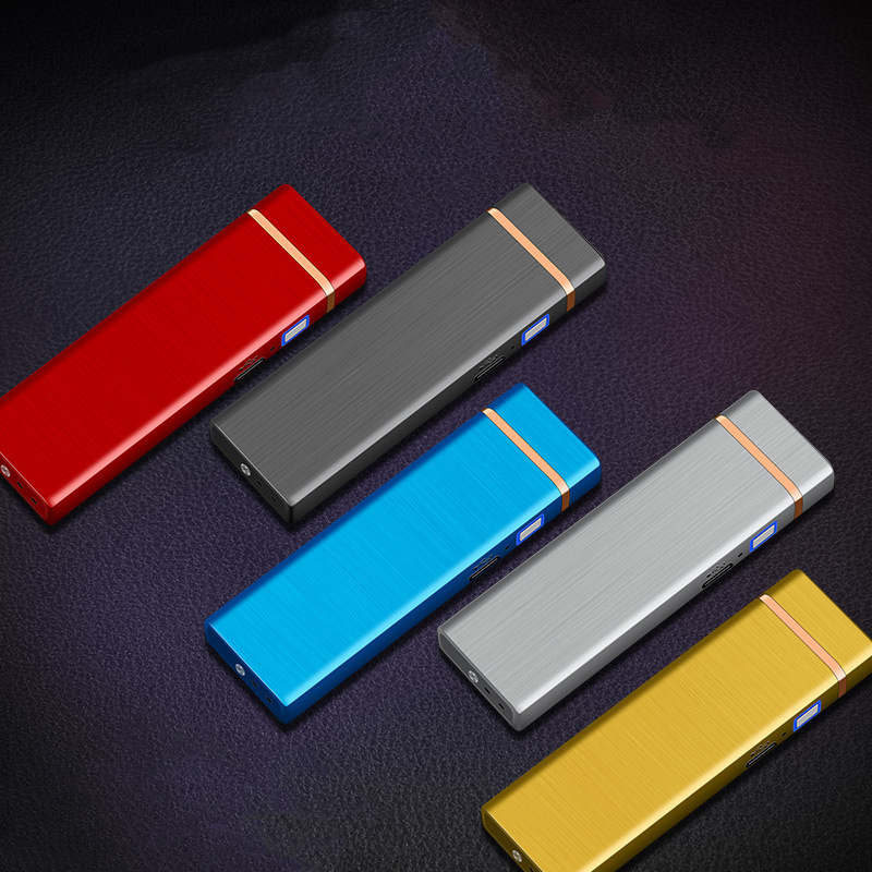 Customizable Metal Arc Lighter Thin Smoke-Free and Perfect for Your Logo