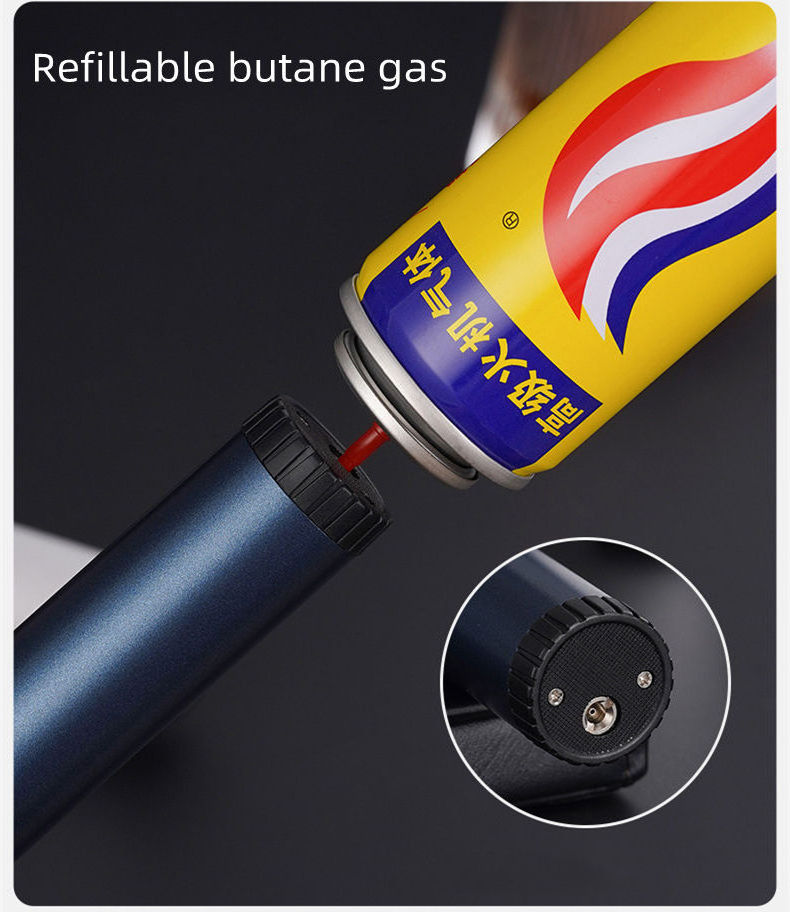 KY 2024 Classic Outdoor Windproof Spaying Gun Red Flame Jet Gas Inflatable Cigar Zinc Alloy Lighter Torch