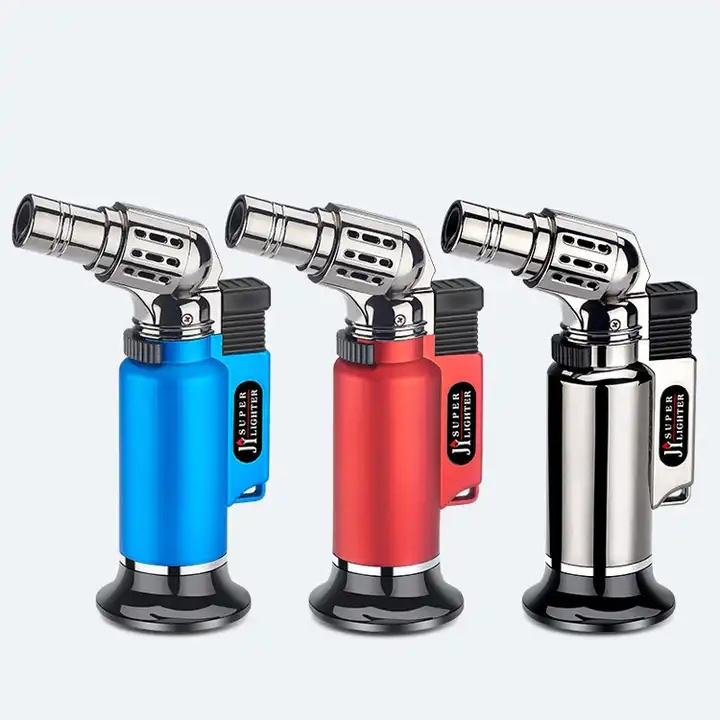 KY Torch Lighter Classic Jet Flame Gun Shaped Kitchen Cooking BBQ Refillable Windproof Gas Lighter