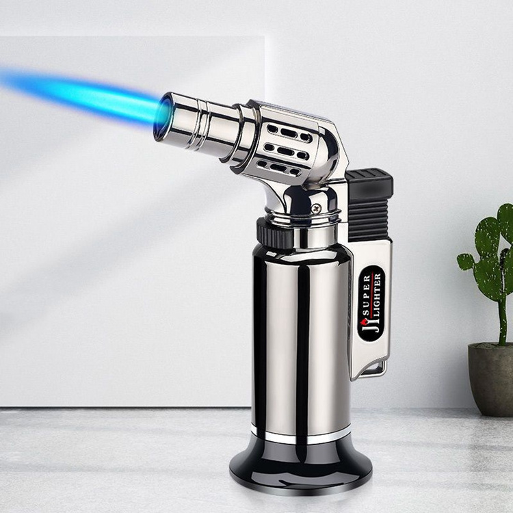 KY Torch Lighter Classic Jet Flame Gun Shaped Kitchen Cooking BBQ Refillable Windproof Gas Lighter