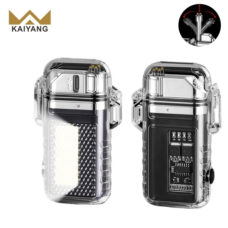 New Model Lighter Creative Design Extendable BBQ Ignition Explorer Smoking Lighter Type-C Recharged With Flashlight