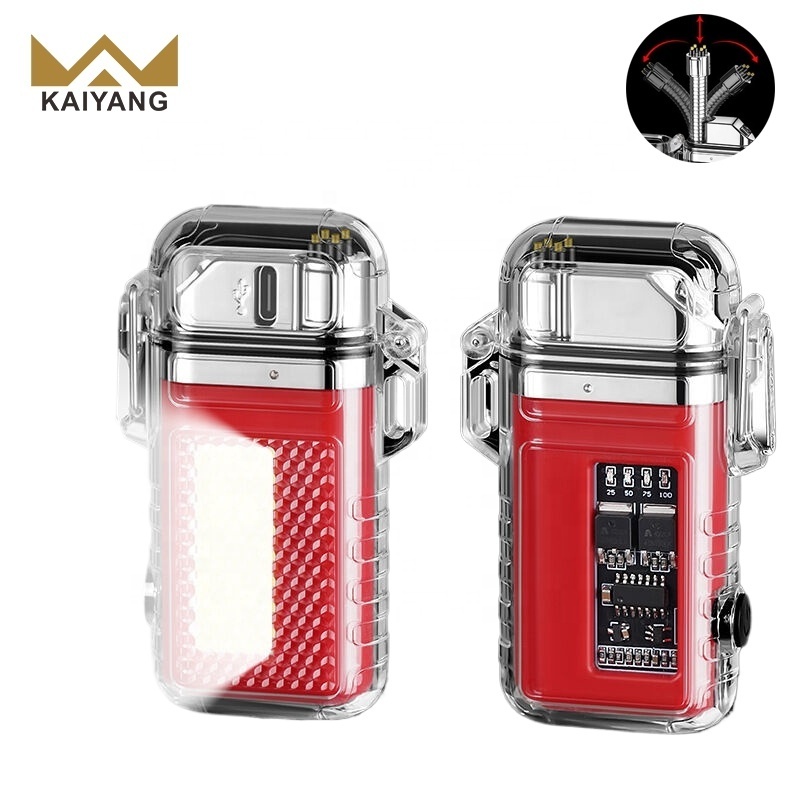 New Model Lighter Creative Design Extendable BBQ Ignition Explorer Smoking Lighter Type-C Recharged With Flashlight