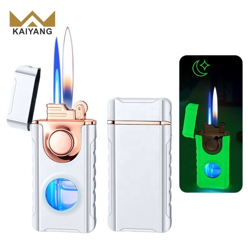 Small MOQ Fashion Inflatable Lighters Creative Soft Flame and Straight Torch Cigar Lighter Custom Logo