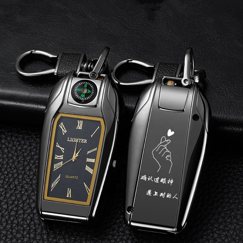 Best Selling 3-in-1 Keychain Lighter Best Men's Gift Smart Watch Gas Refillable Torch Lighters For Smoking