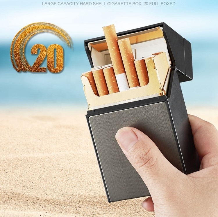 KY Promotional 20 Pcs Focus Wholesale Usb Chargeable Smart Electronic Heating Coil Vintage Cigarette Case Lighter