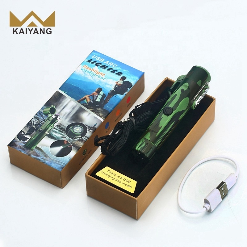 Best Selling Survival Accessories Novelty Explorer Flashlight Electronic Lighter Plasma Outdoor USB