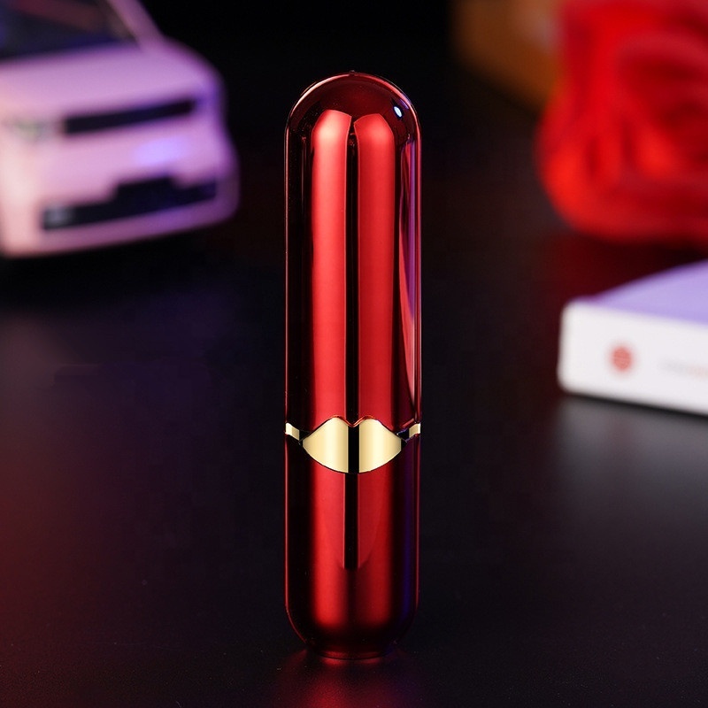 Stylish Flame Cigarette Lighters Girls Fashion Lipstick Design Mini Gas Refillable Butane Lighter For Smoking