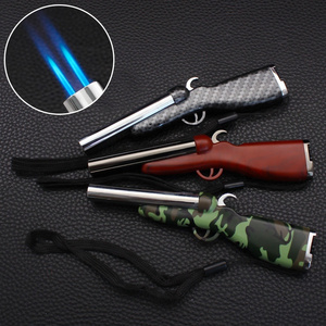 Factory Wholesale Mini Pocket Double Flame Lighter Custom Logo Pistol Lighter Gun Lighter