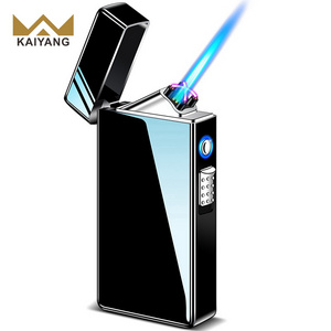 Double flame lighter vaper smoke Straight puffs gas flame lighter for cigarette