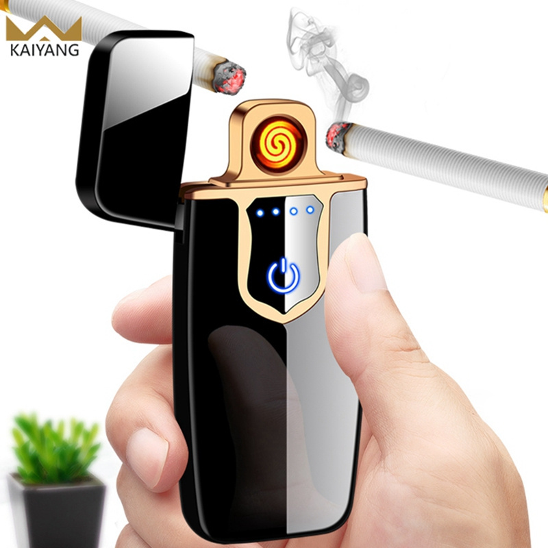 Custom Made Metal Wholesale USB Rechargeable lighter OEM Laser Logo Cigarette Lighters With Battery