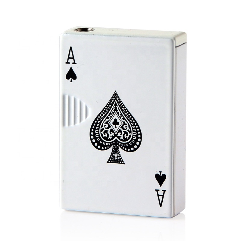 Best Selling Creative Small Portable Windproof Customize Unique Ace of Spades Lighter For Smoking