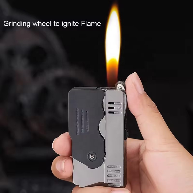 Zinc Alloy Lighters Hot Selling Revolver Small Pistol Creative Lighter Hanging Cigarette Gun Refillable Gas Lighter