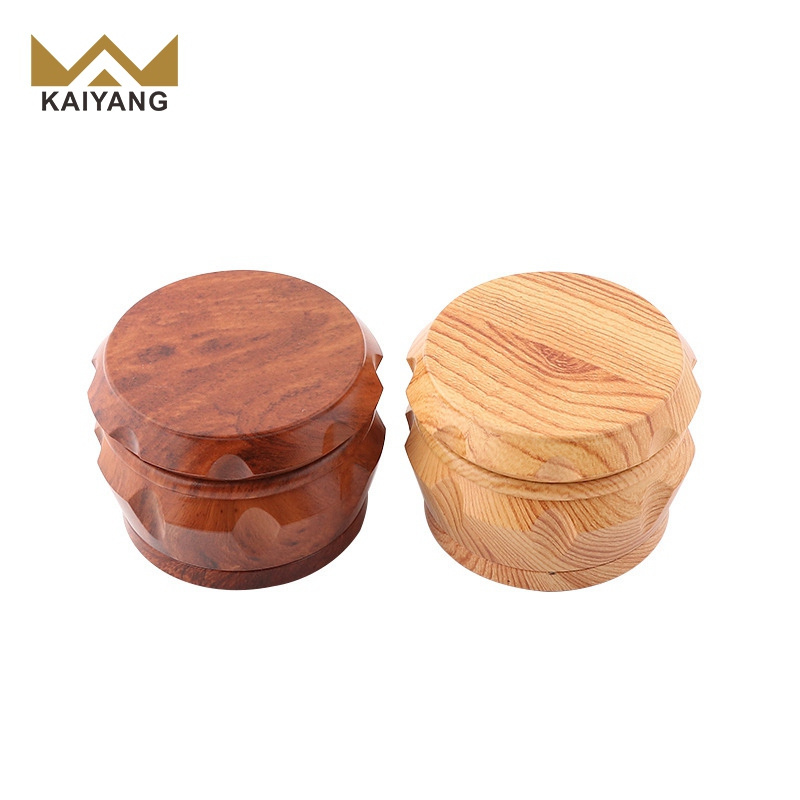 KY Resin Wood Cigarette Tobacco Grinder 4 Layers Grinding Machine Smoke Spice Crusher Dry Herb Grinder