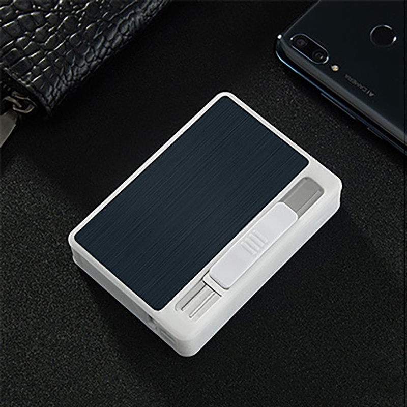 KY Multifunctional Automatic Pop Up Blank Electric Usb Charging Aluminum Classic Slim Cigarette Case