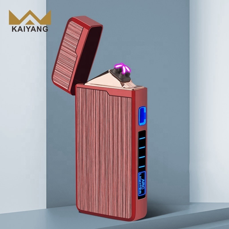 Kaiyang Halloween New Creative Double Arc Plasma Lighter With Battery Indication Electric Lighters For Cigarette