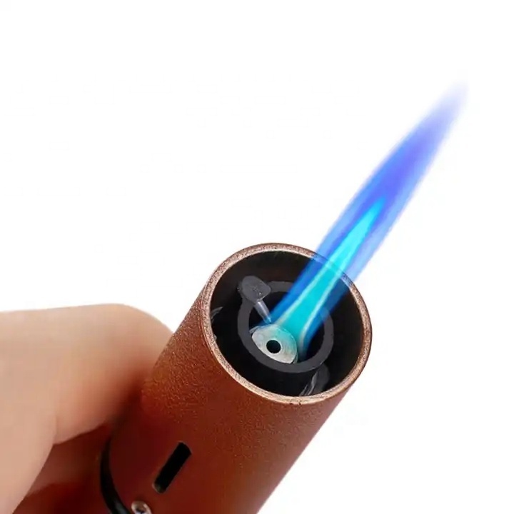 KY New Jet Butane Candle Lighter Metal Gas Kitchen Turbo Windproof Pipe Lighter Cigar Lighter Torch