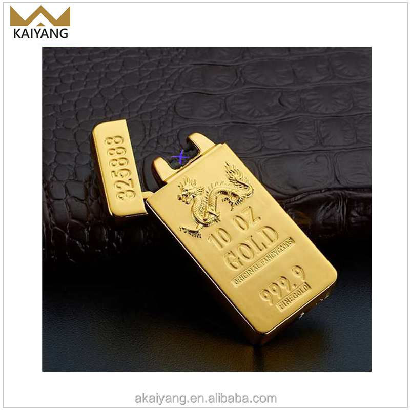 Hottest products Smoking electric Usb Double X arc lighter gold