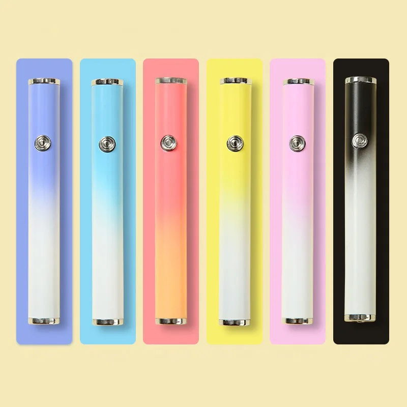 KY Factory Supply Women's Gradient Color Windproof Flameless Metal Fancy Electric Chargeable Lighter