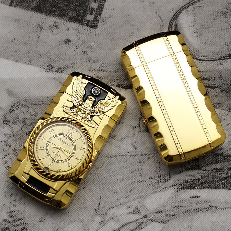 KY Luxury Watches Jet Flame Lighters Windproof Gas Cigarette Torch Metal Smoking Lighter with Led Lights