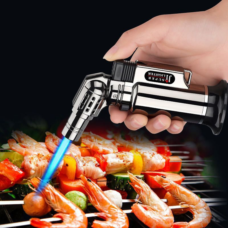 KY Torch Lighter Classic Jet Flame Gun Shaped Kitchen Cooking BBQ Refillable Windproof Gas Lighter