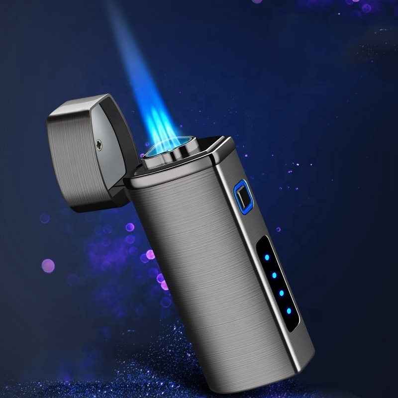 Good Quality Electric Torch Lighter Cigar Ignition Windproof Butane Gas Jet Torch Lighter With Cigar Cutter For Gift