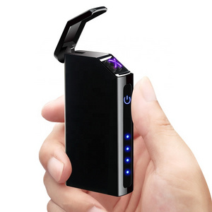 Finger Touch Flameless Luxury Cigarette Lighters New Latest Smoking Electric Rechargeable Dual Arc Lighter for Men