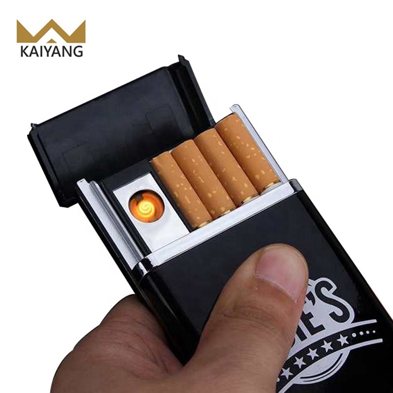 2017 fashion automatic lighter stainless steel usb cigarette case with lighter for20 cigarettes lighters antique cigarette case