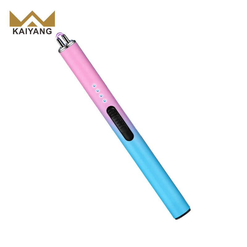 Online small kitchen bbq outdoor Candle Lighters Power Display Custom Electric Pink Lighter For cigarette