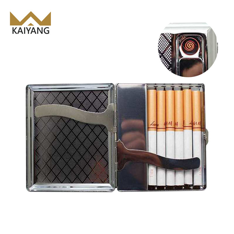 Factory Direct Sale Pressure-Resistant Moisture-Proof Metal Clip Cigarette Case lighter