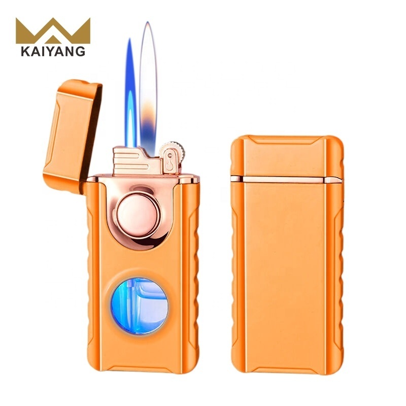 Small MOQ Fashion Inflatable Lighters Creative Soft Flame and Straight Torch Cigar Lighter Custom Logo