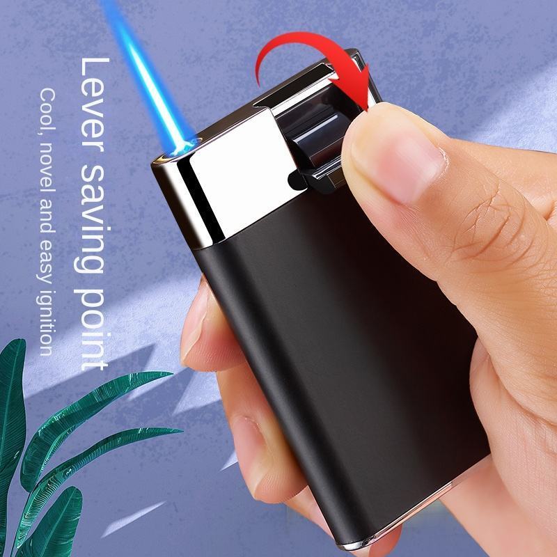 KY Halloween Inflatable Torch Smoking Blue Flame Refillable Cigar Butane Windproof Cigarette Lighter