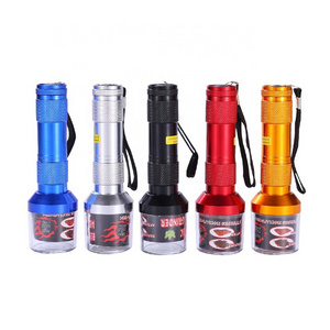 Flashlight Grinders Smoke Tools Aluminium Alloy Tobacco Auto Electric Smoking Grinder For Herb