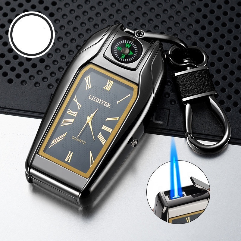 Best Selling 3-in-1 Keychain Lighter Best Men's Gift Smart Watch Gas Refillable Torch Lighters For Smoking