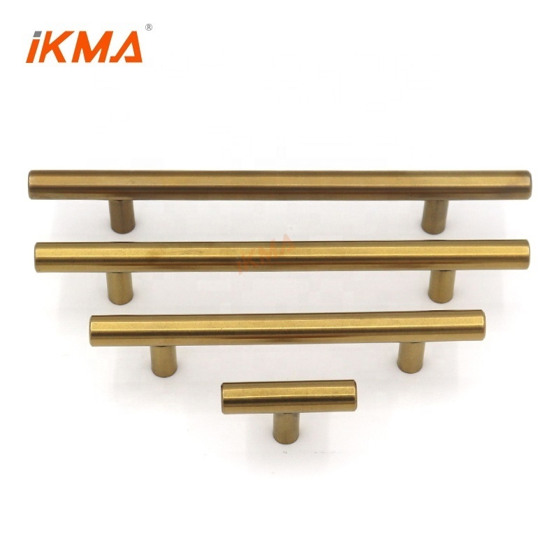 Satin brass polished gold  kitchen cabinet handle Drawer Sideboard Wardrobe Closet Pulls Furniture Metal Hardware Accessories