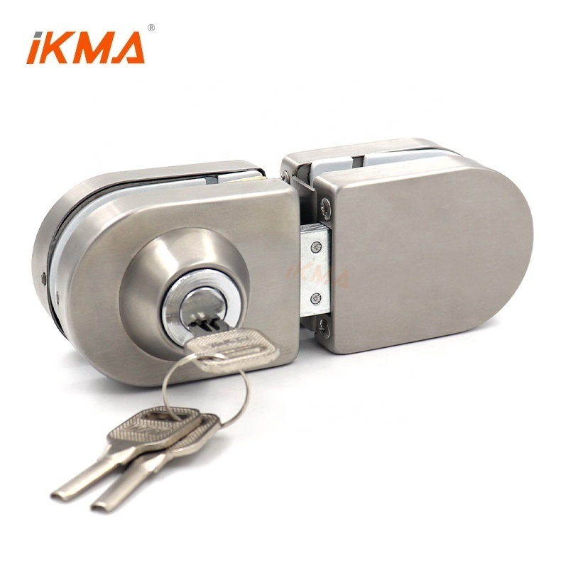 office commercial home entrance round stainless steel double side dorma security center glass door lock manufactures