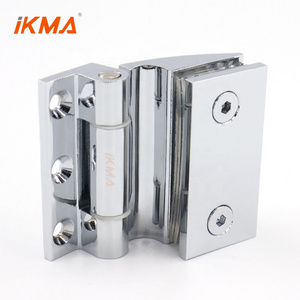 IKMA  brass chrome swing no spring 3/8 glass to wall mount shower door pivot hinge