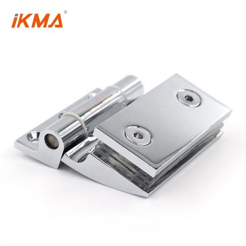 IKMA  brass chrome swing no spring 3/8 glass to wall mount shower door pivot hinge