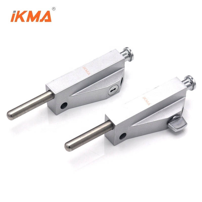 Zinc alloy bolt lock with key for door ground heavy rotating door stopper spring latch bolt